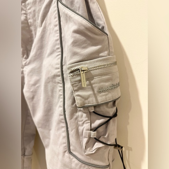 Maniere de Voir Grey Reflective Piped Cargo Pants US0 - Picture 3 of 8